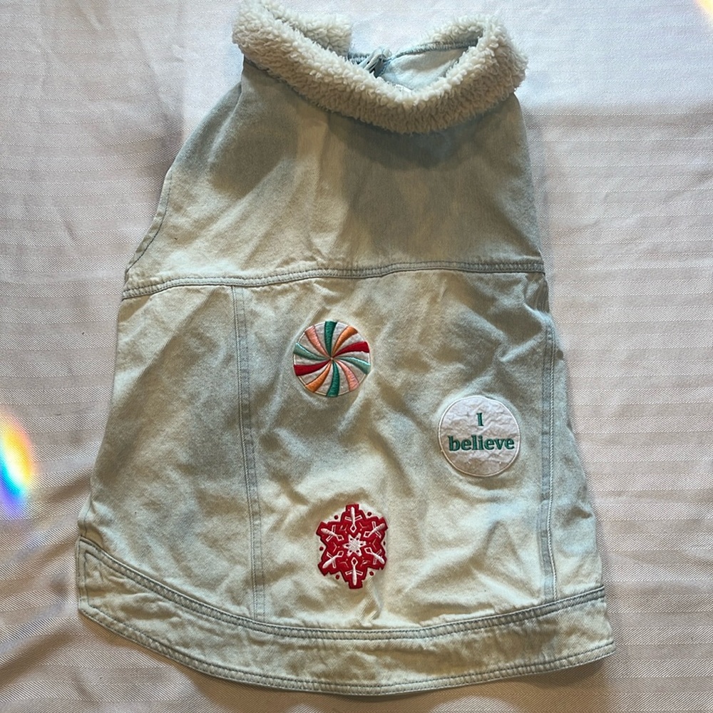 Dog Denim Christmas Coat